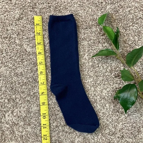 Kids Socks Navy Blue Land's End Youth Girls Boys Unisex Junior Stretch Comfy - Picture 6 of 9